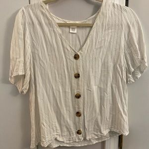 Urban Romantics white Striped Shirt